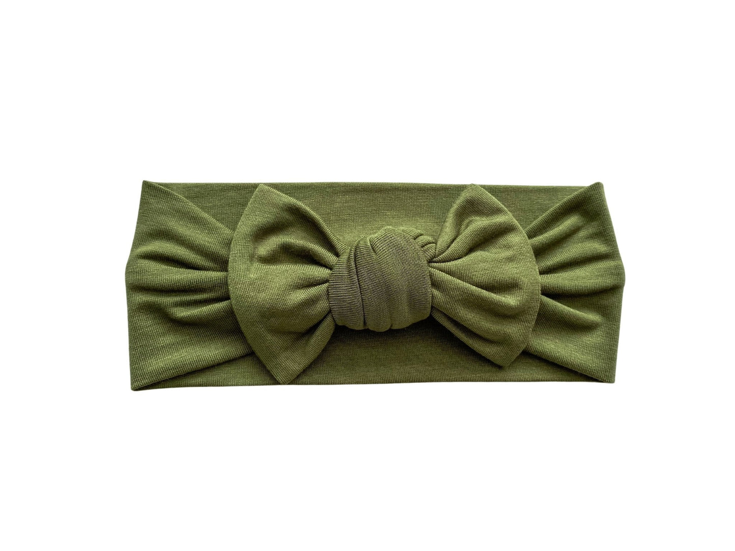 Knotted Headband - Olive Green - Harp Angel Boutique