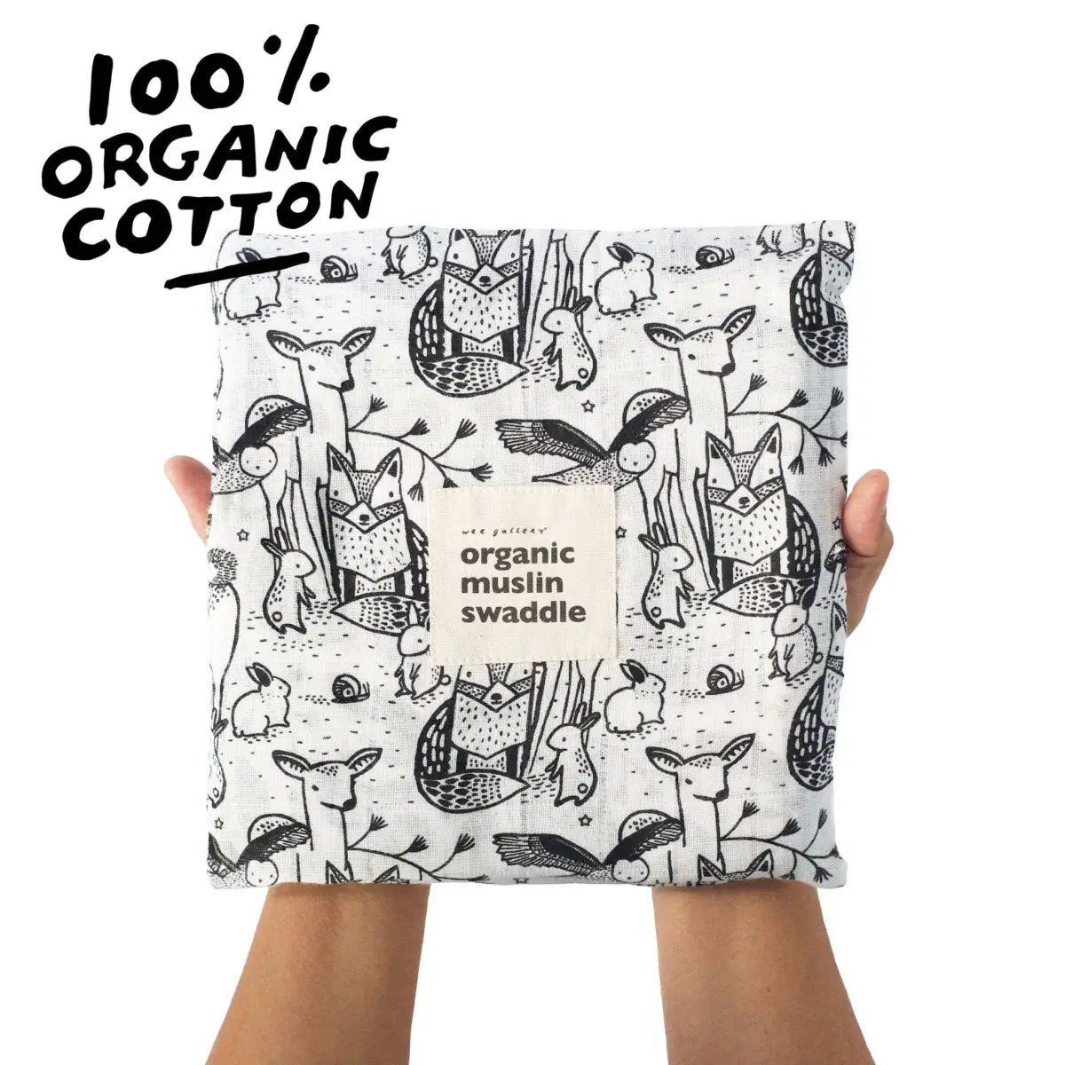 Organic Muslin Swaddle - Forest - Wee Gallery