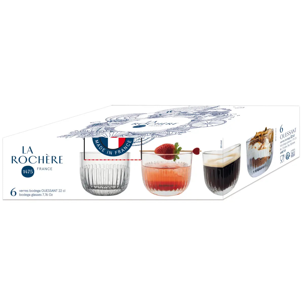 Ouessant Bodega Dessert Cups - Set of 6 - La Rochere
