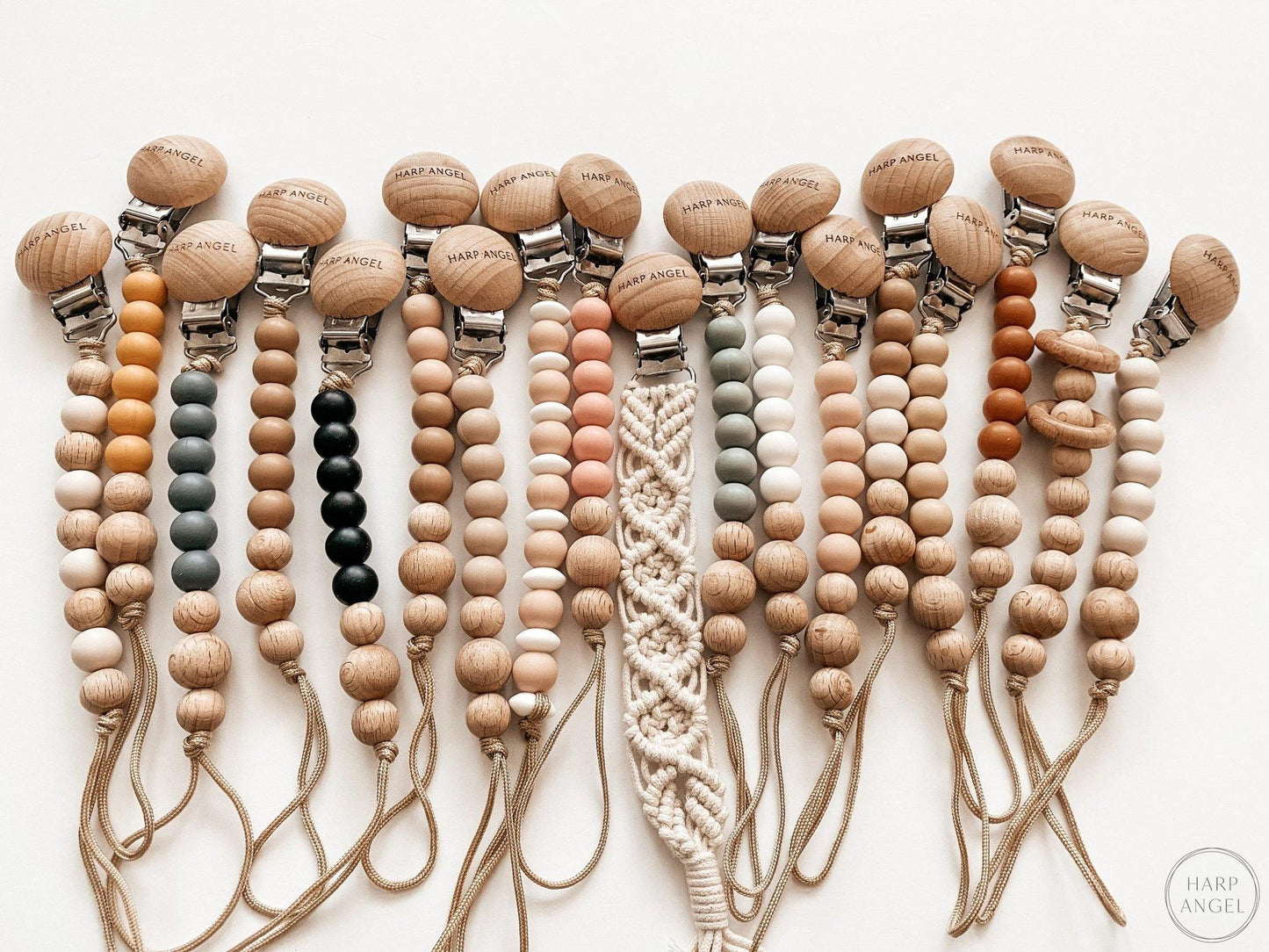 Pacifier Clip Harper (Black) - Harp Angel Boutique