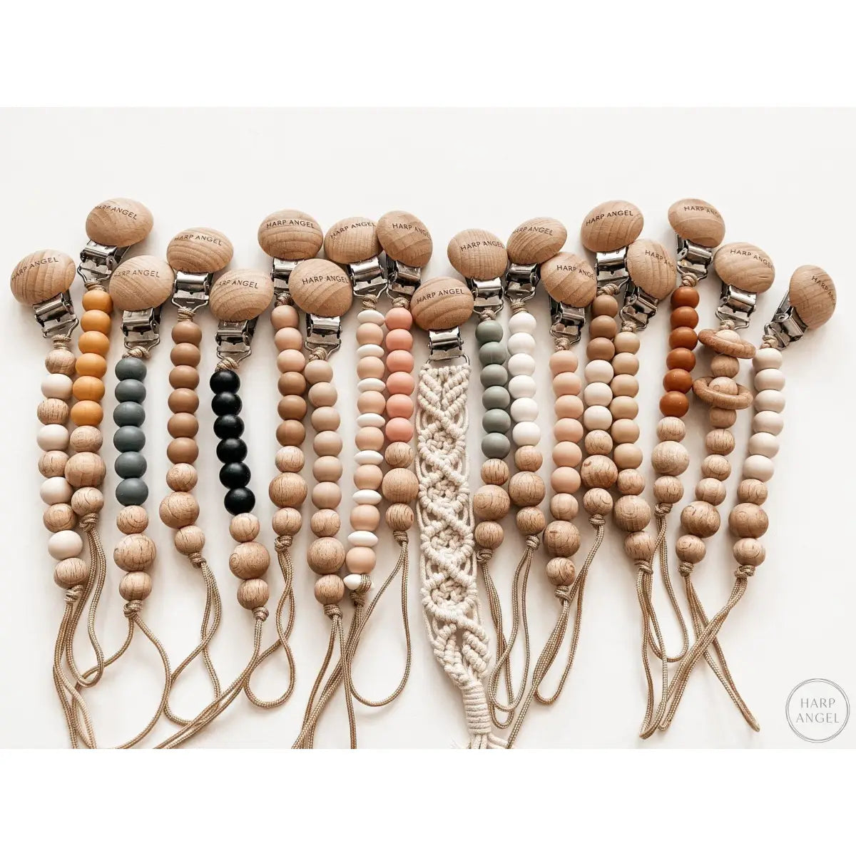 Pacifier Clip Harper (Black) - Harp Angel Boutique