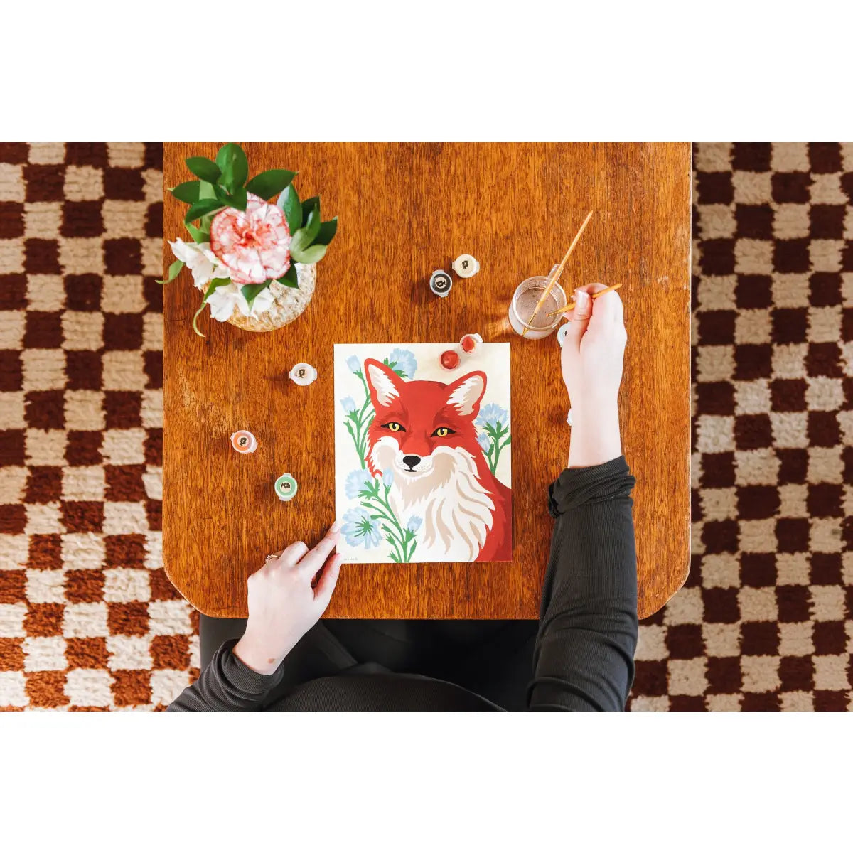 Paint by Number Kit - Fox with Chicory - Elle Crée
