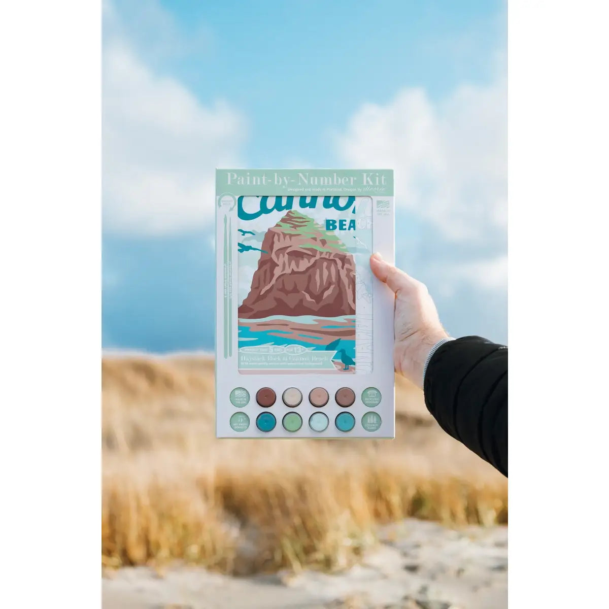 Paint by Number Kit - Haystack Rock at Cannon Beach - Elle Crée