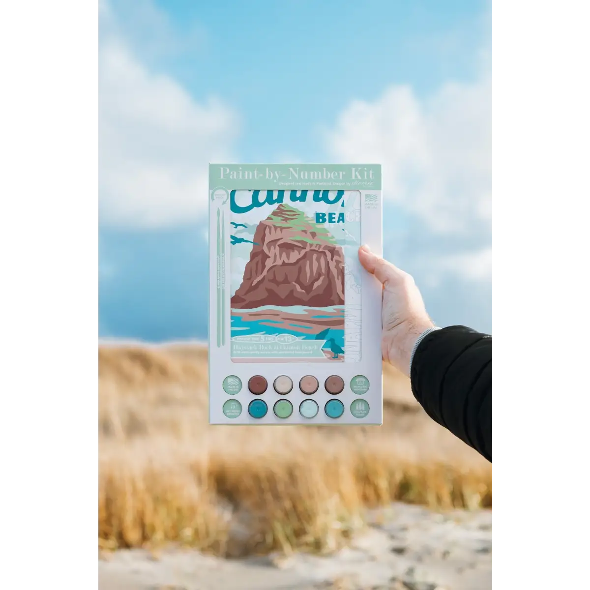 Paint by Number Kit - Haystack Rock at Cannon Beach - Elle Crée