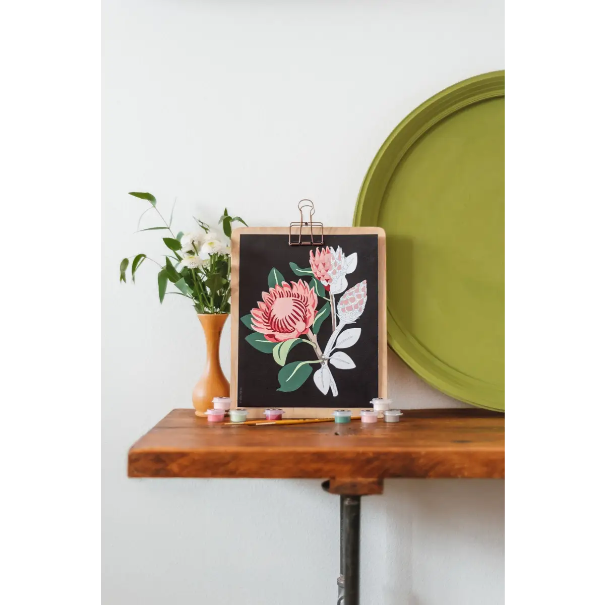 Paint by Number Kit - King Protea Blooms - Elle Crée