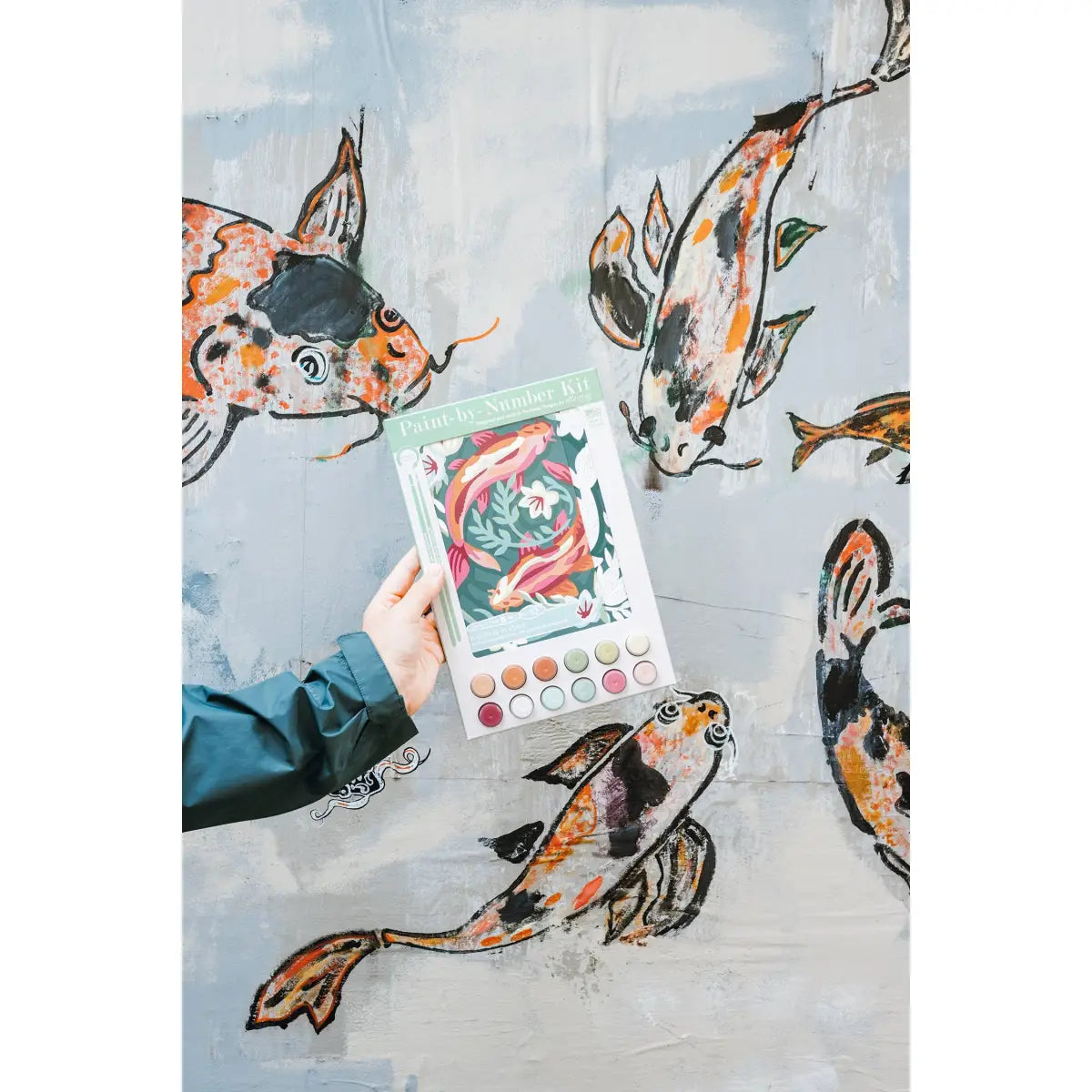 Paint by Number Kit - Koi Fish in Pond - 8x10 - Elle Crée