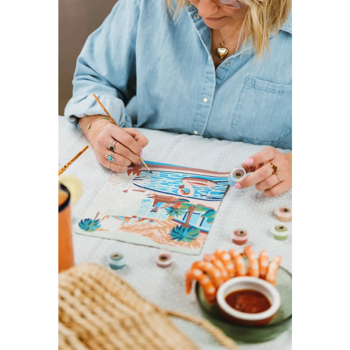 Paint by Number Kit - Mid Century Modern Mirage - Elle Crée
