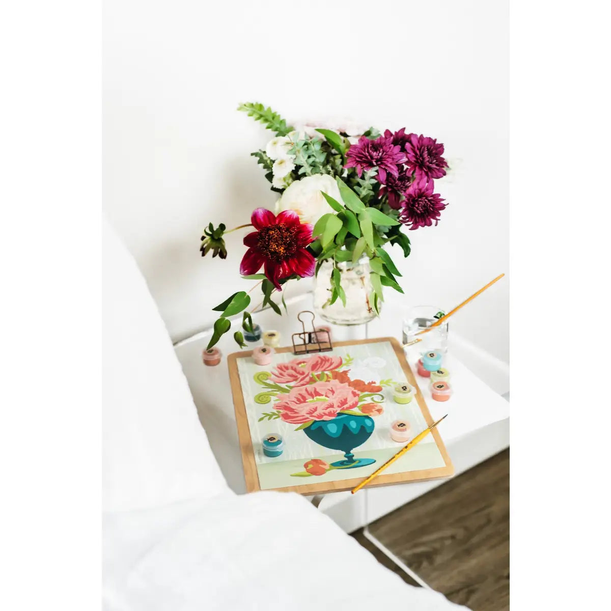 Paint by Number Kit - Peonies in Vase - Elle Crée