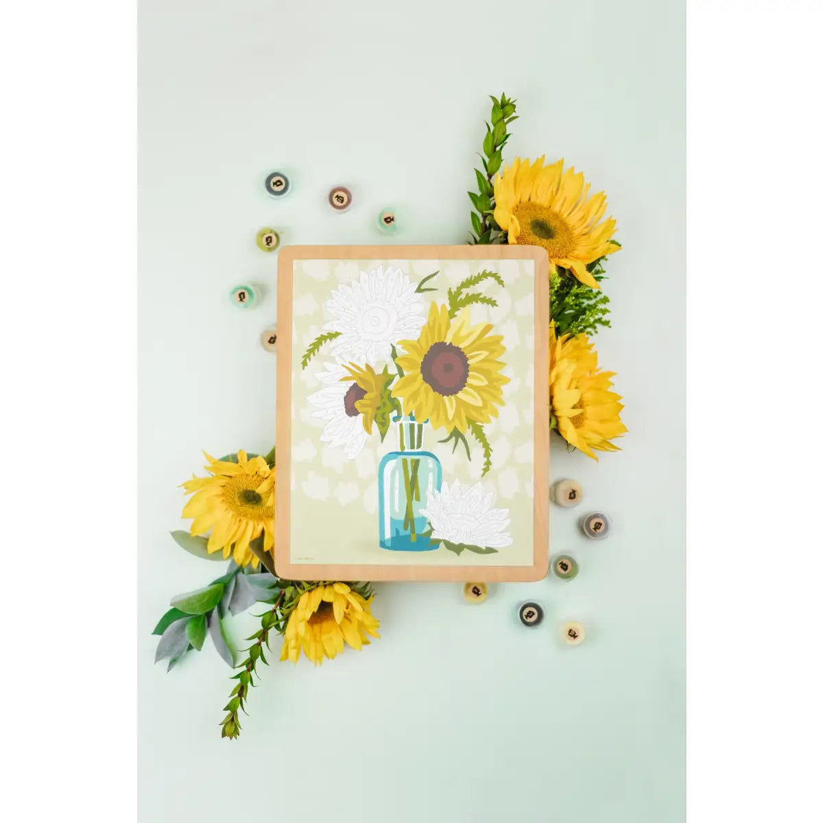 Paint by Number Kit - Sunflowers in Vase - 8x10 - Elle Crée