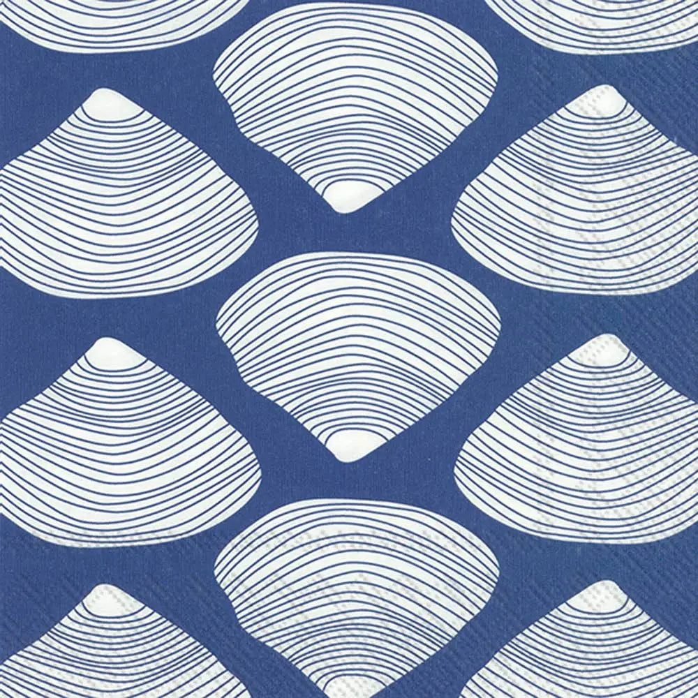 Paper Cocktail Napkins - Blue Clamshell - Boston International