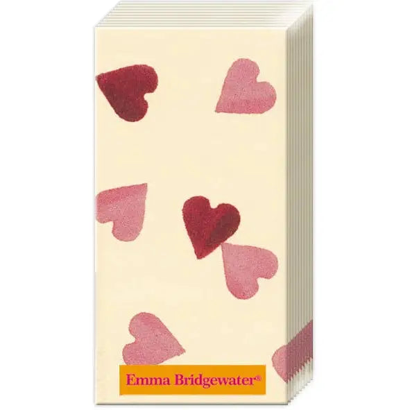 Pocket Tissues - Hearts by Emma Bridgewater - Pack of 10 - Boston International