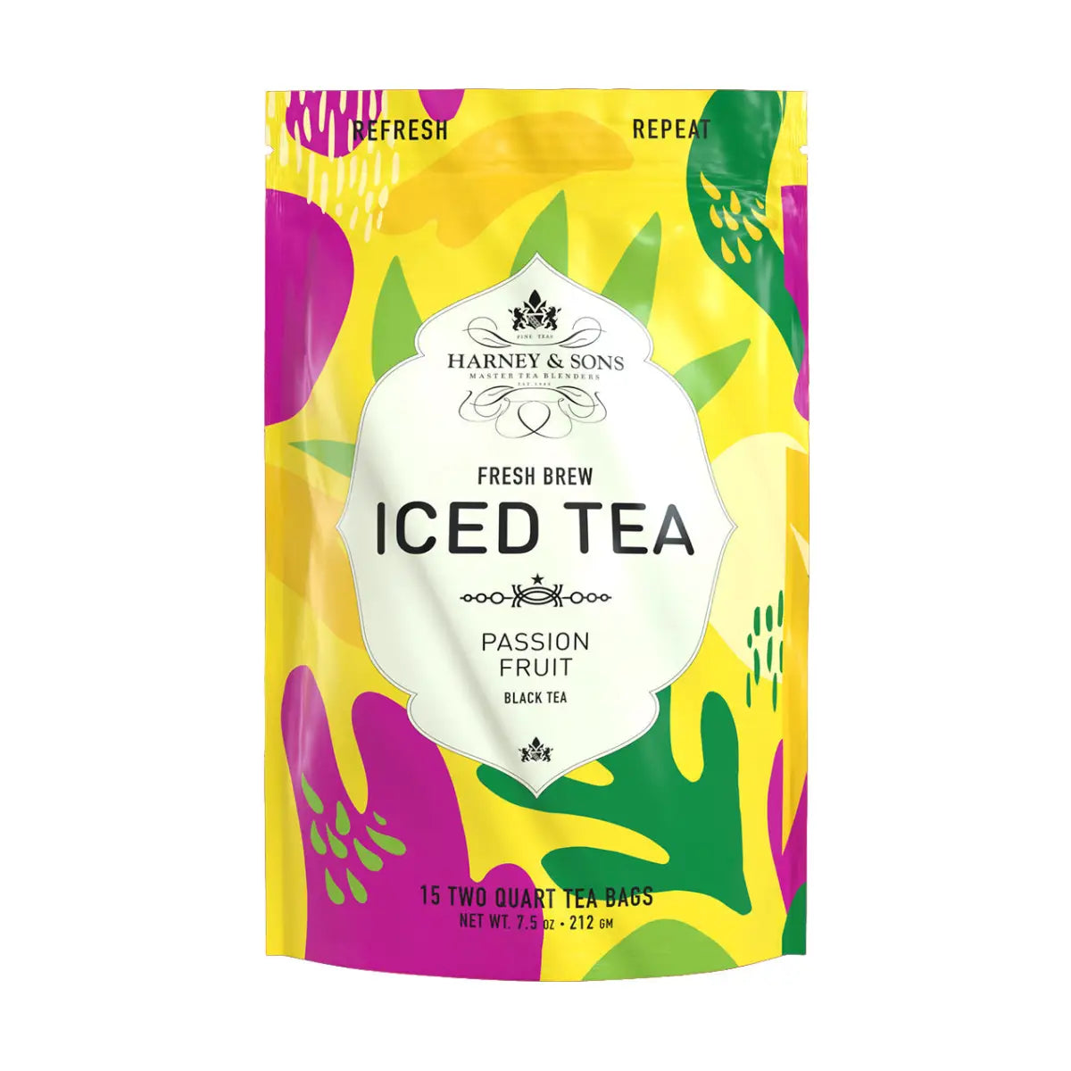 Passion Fruit Fresh Brew Iced Tea - Iced Tea Pouches / Bag of 15 Pouches - Harney & Sons Fine Teas