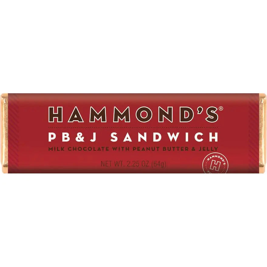 PB & J Sandwich - Milk Chocolate Candy Bar - Hammond’s Candies
