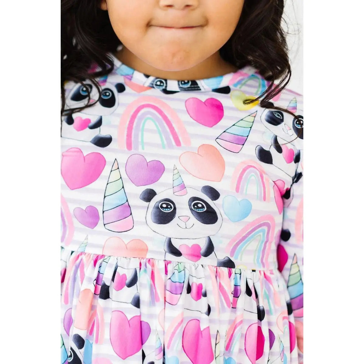 Pocket Twirl Dress - Peace Love & Pandacorns - 2T - Mila & Rose ®