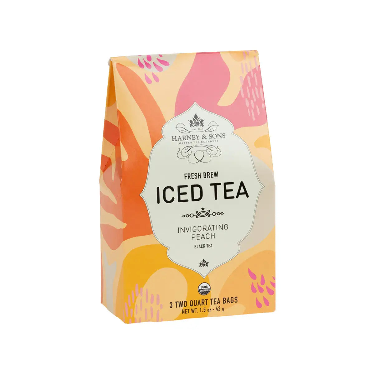 Peach Fresh Brew Iced Tea - Iced Tea Pouches / Box of 3 Pouches - Harney & Sons Fine Teas