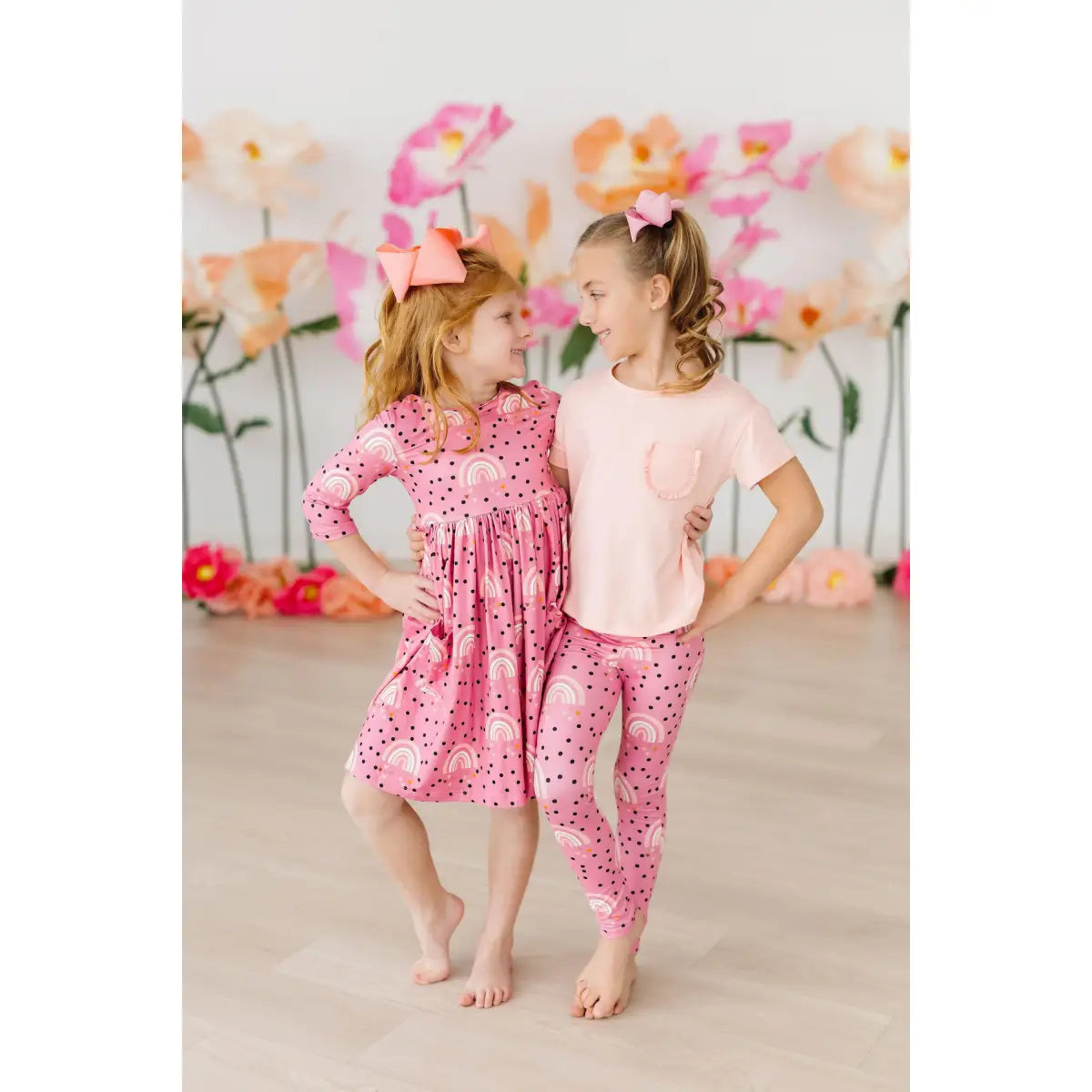 Ruffle Pocket Tee - Peach - Mila & Rose ®