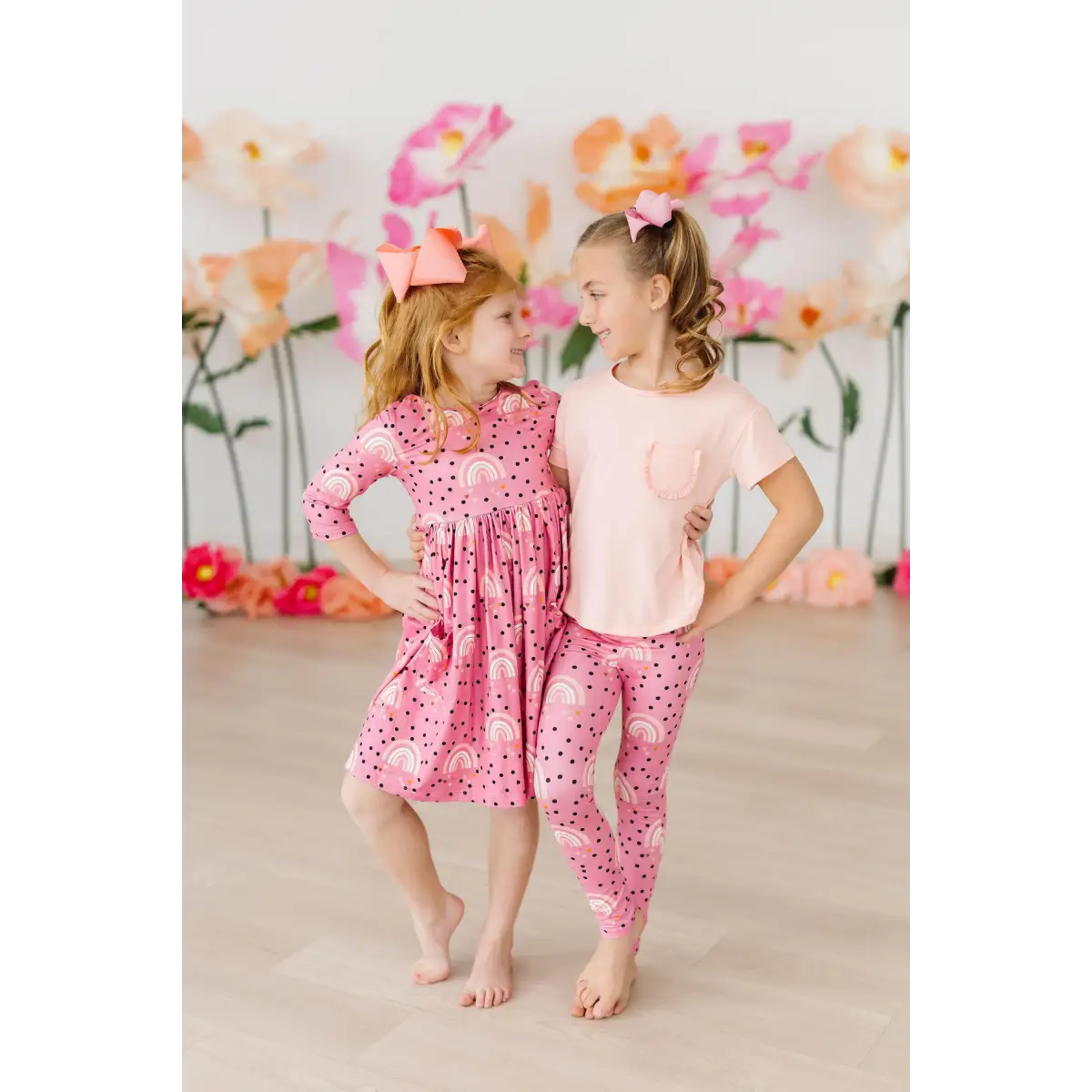 Ruffle Pocket Tee - Peach - Mila & Rose ®