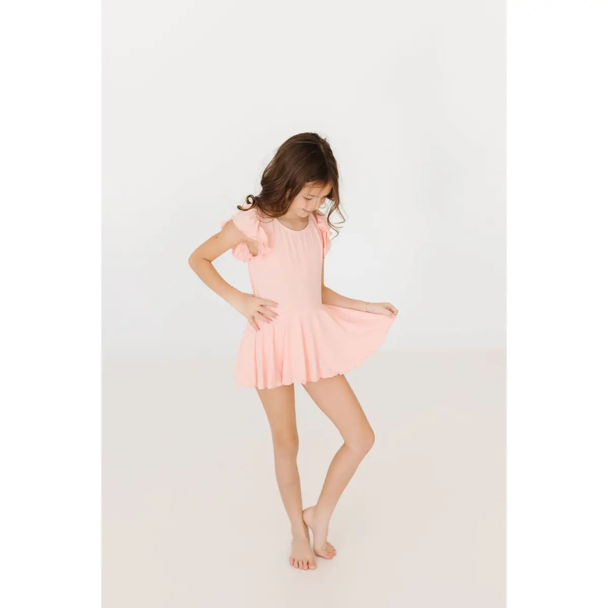 Twirl Leotard with Skirt - Peach - Mila & Rose ®