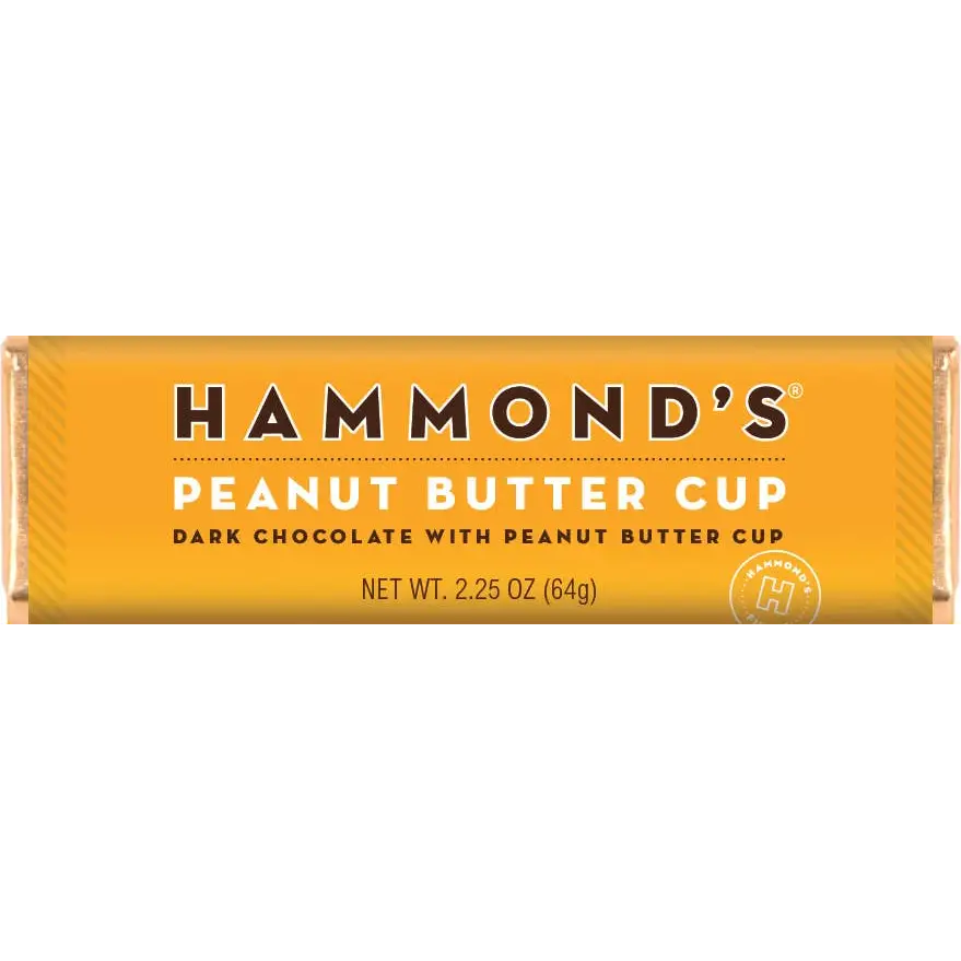 Peanut Butter Cup - Dark Chocolate Candy Bar - Hammond’s Candies