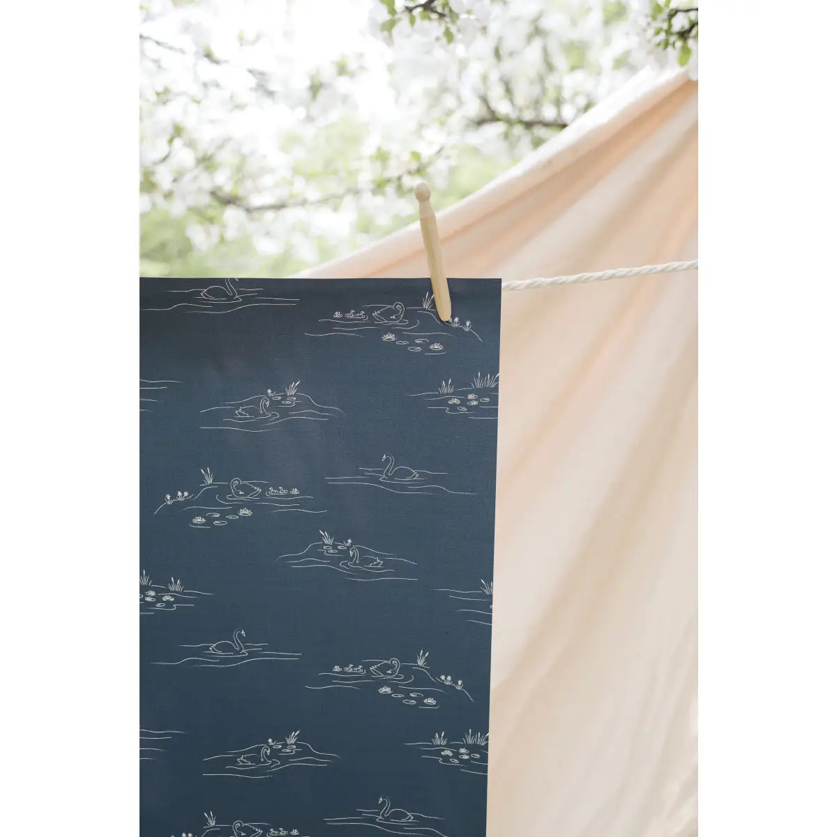 Pemberley Wallpaper - Gentle Swans - Line Drawings by Of Lilies and Fields - Loomwell Home Goods