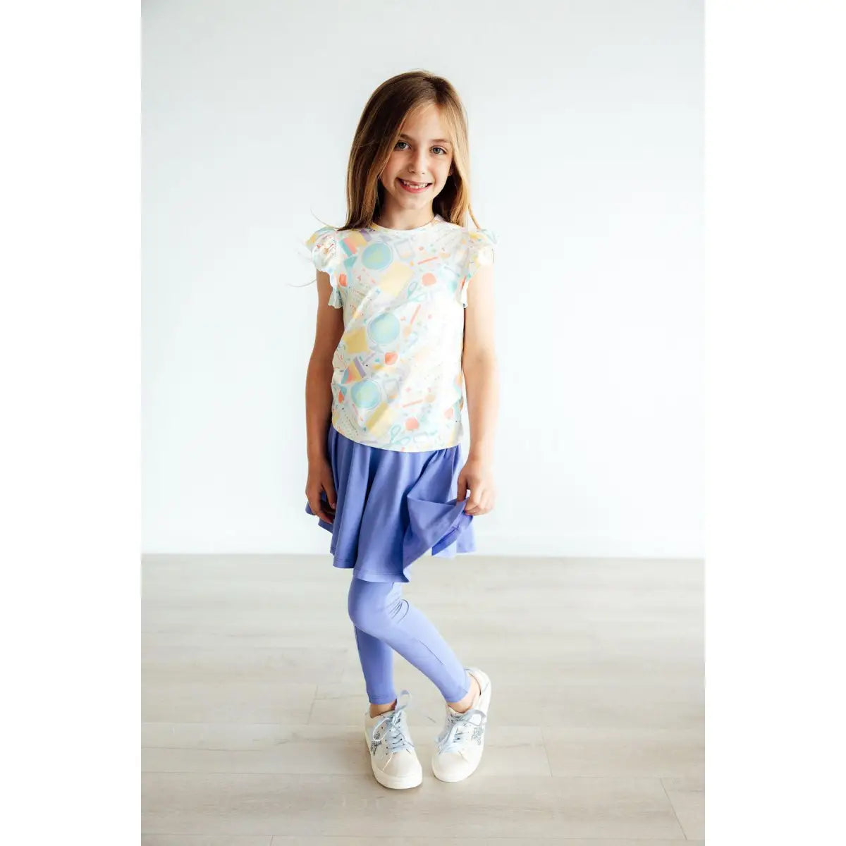 Periwinkle Twirl Skegging - Leggings with Skirt - Mila & Rose ®