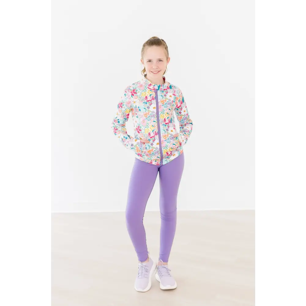 Petal Power Full-Zip Ruffle Active Jacket - Mila & Rose ®