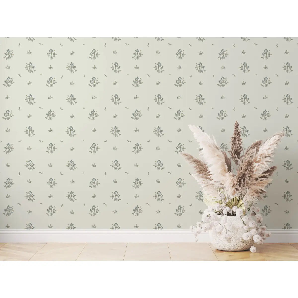 Petunia Wallpaper - Little Flowers and Dots - by Danelys Sidron - Loomwell Home Goods