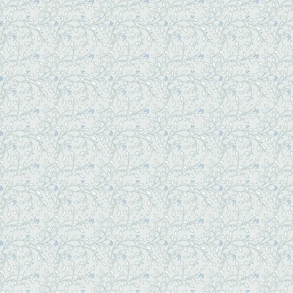 Peyton Wallpaper - Petite Leaf Swirls - by Kimberly Morgan - Sample 1 foot by 1 foot / Gray - Loomwell Home Goods