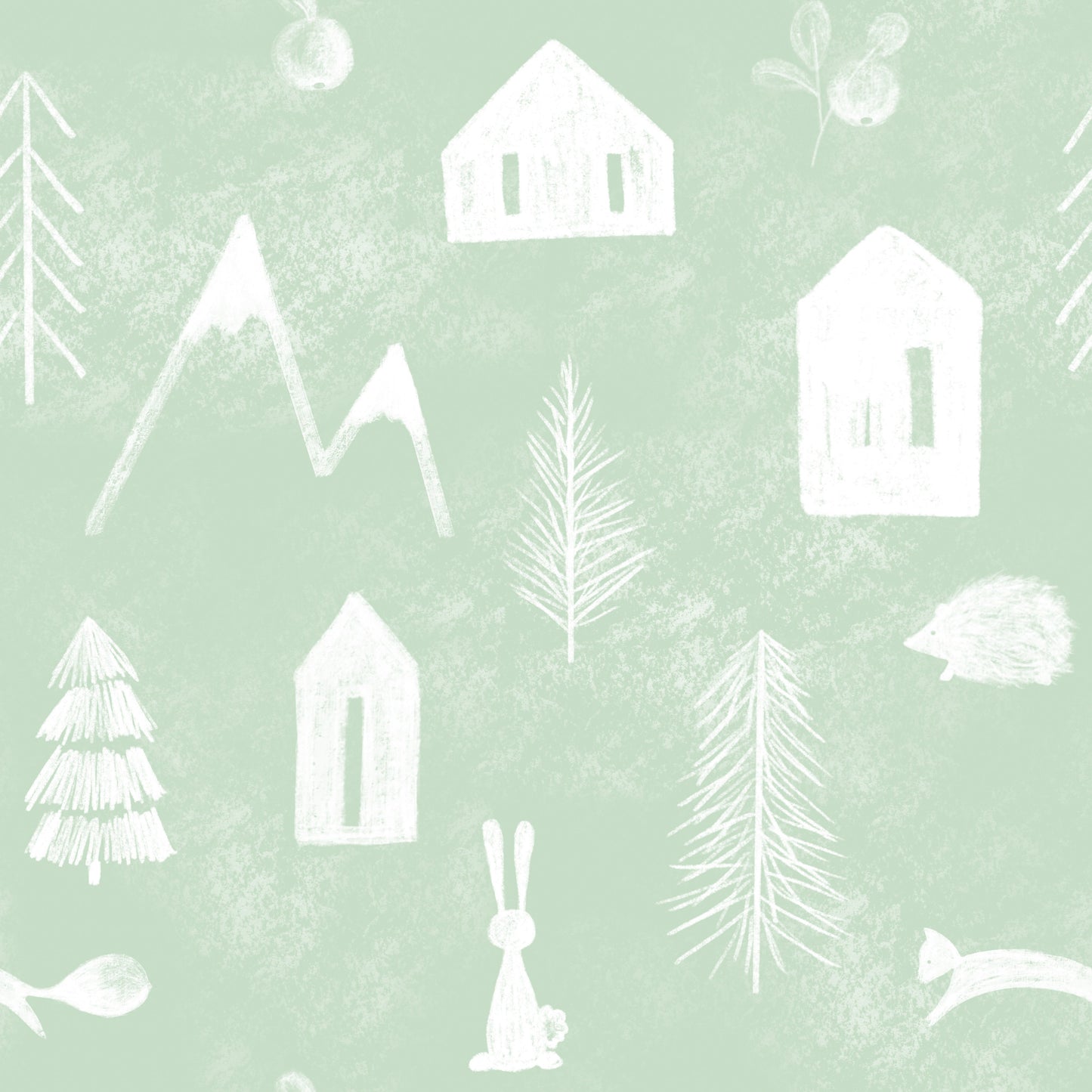 River Wallpaper by Sara Mari - Sample 1 foot by 1 foot / Mint - Loomwell Home Goods