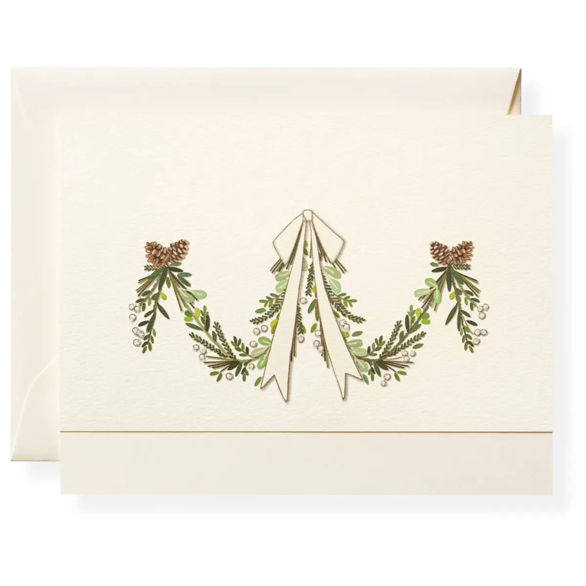 Holiday Note Card - Pine Swag - Karen Adams Designs