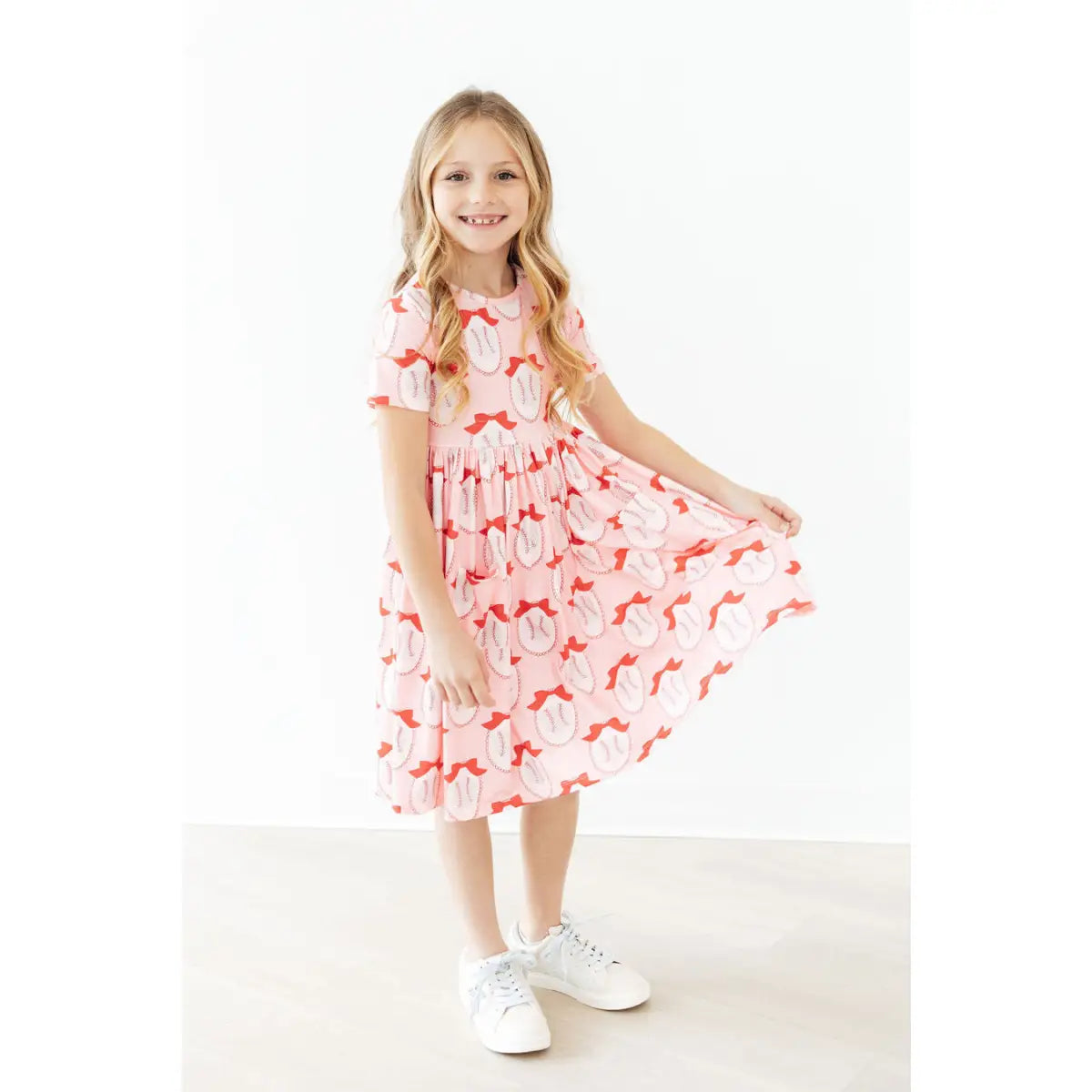 Pocket Twirl Dress - Pitcher Perfect - Baseball - Mila & Rose ®