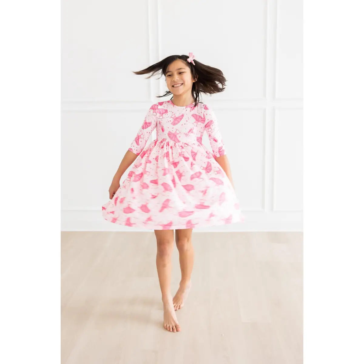 Pocket Twirl Dress - Ballet Ballerina - Pirouette 3/4 Sleeve - Mila & Rose ®