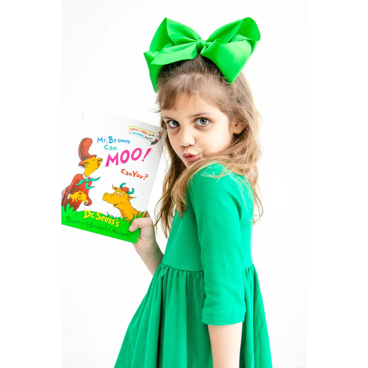 Pocket Twirl Dress - Kelly Green 3/4 Sleeve - Mila & Rose ®