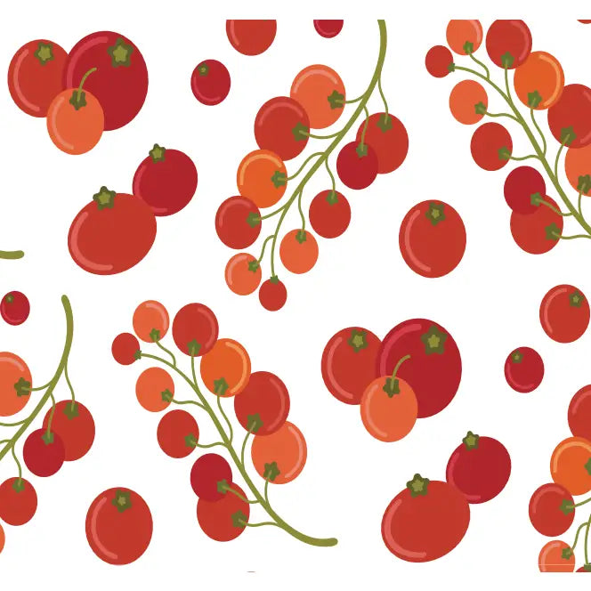 Pomodori Wallpaper - Bright Tomatoes - by Danielle Chandler Design - Loomwell Home Goods
