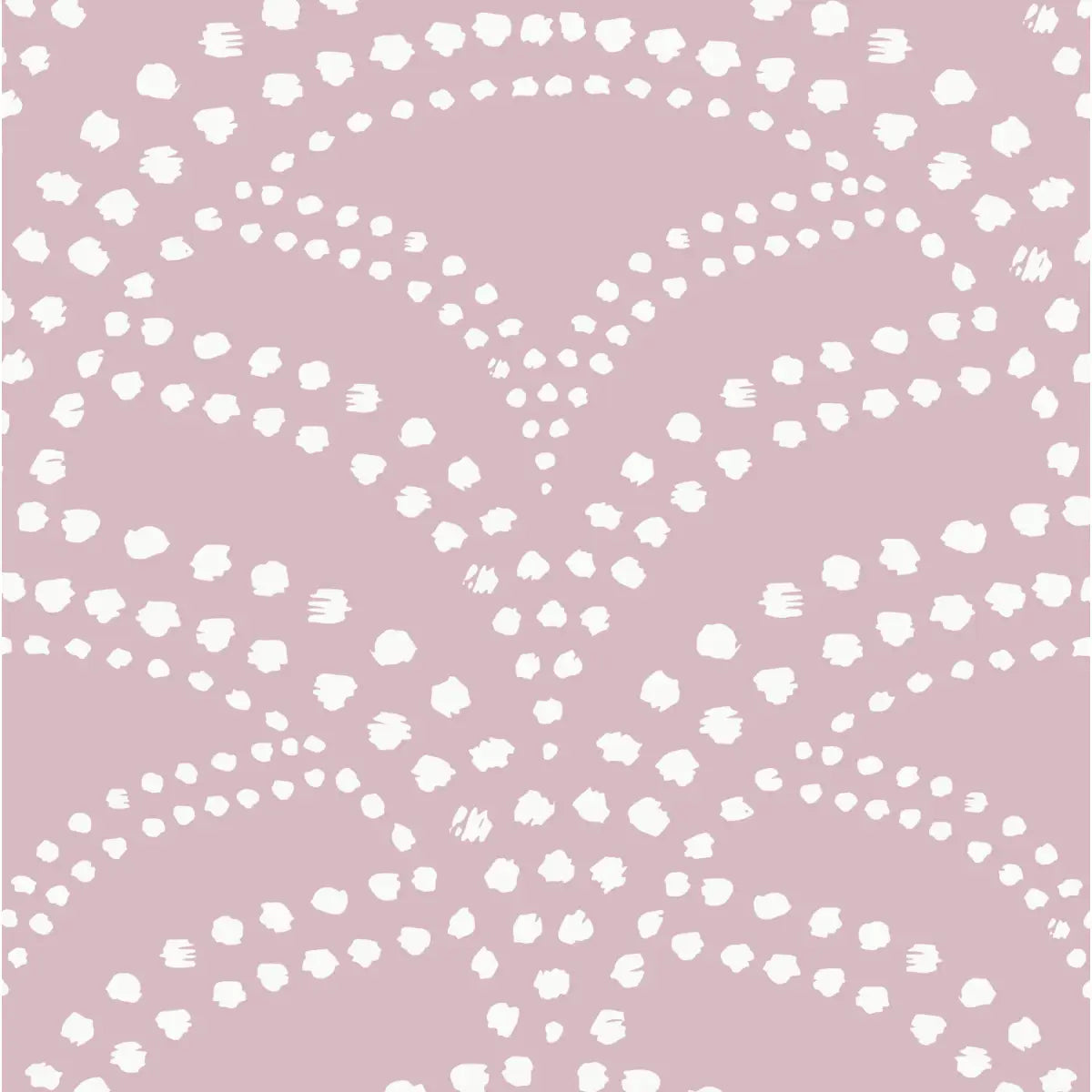 Porter Wallpaper - Scalloped Fans with Dots - by Aminah Eleonora - Sample 1 foot by 1 foot / Rose - Loomwell Home Goods