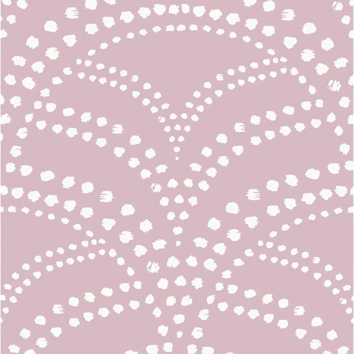 Porter Wallpaper - Scalloped Fans with Dots - by Aminah Eleonora - Sample 1 foot by 1 foot / Rose - Loomwell Home Goods