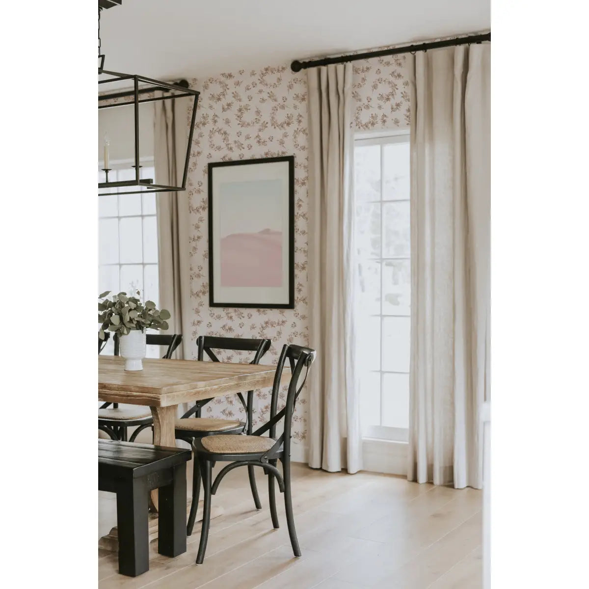 Portia Wallpaper - Watercolor Flower Swirls - by Bloomery Decor - Loomwell Home Goods