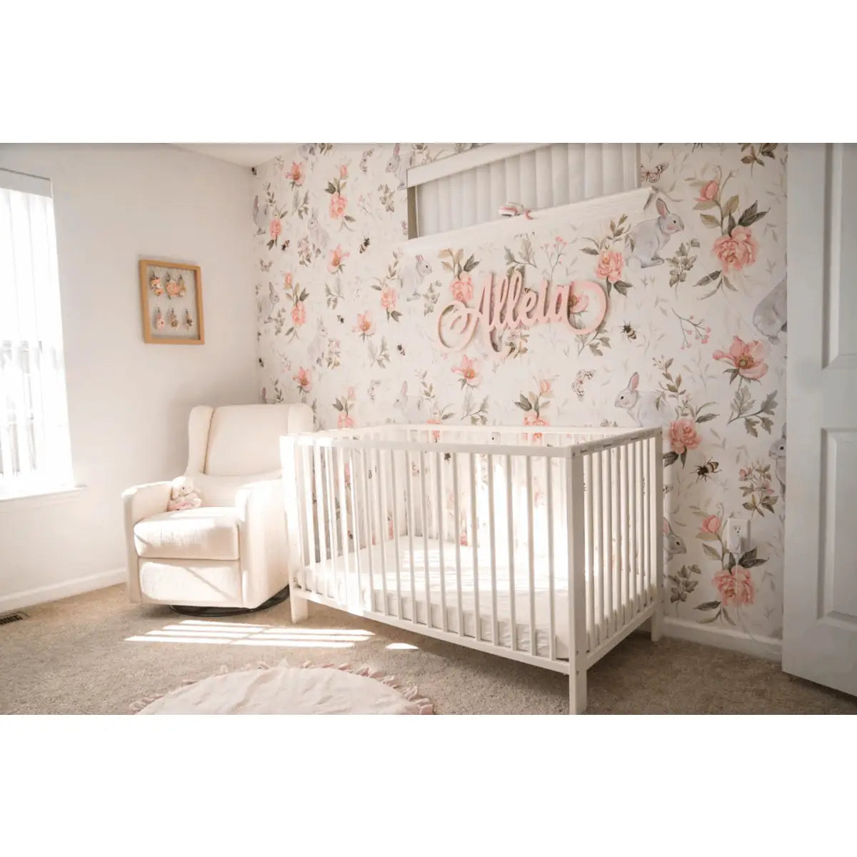 Posey Wallpaper - Bunnies Bees Flowers - by Clara McAllister - Loomwell Home Goods