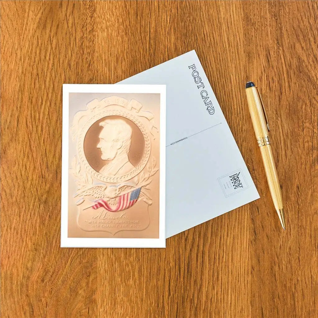 Postcard - Embossed Image of Lincoln - Found Image Press