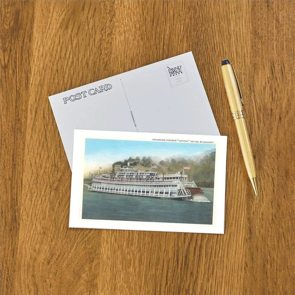 Postcard - Mississippi Riverboat Capitol - Found Image Press