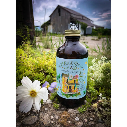Prairie Sun Simple Syrup - Lemon and Honeysuckle - Cocktails and Desserts - Meadowland Syrup