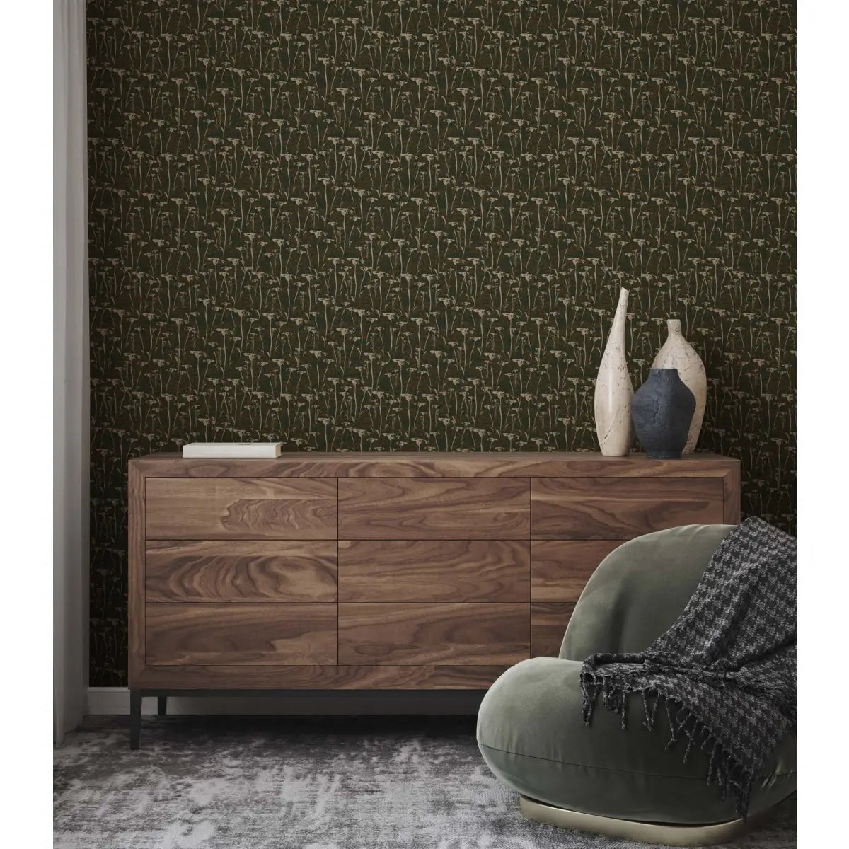 Prairie Wallpaper - Natural Daisies - by Cassandra Zaniboni - Loomwell Home Goods
