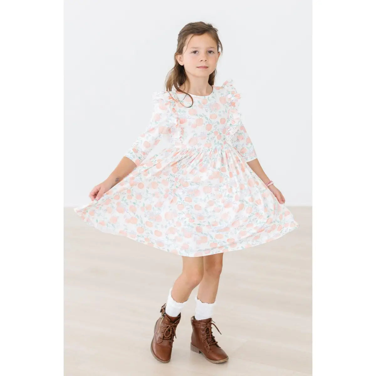 Ruffle Twirl Dress - Pretty Pumpkins for Halloween - Mila & Rose ®