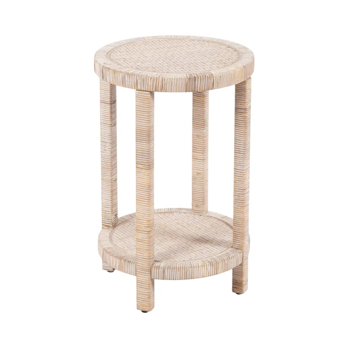 Rafina Rattan Round Table - White / 16x16x24 - kateandlaurel