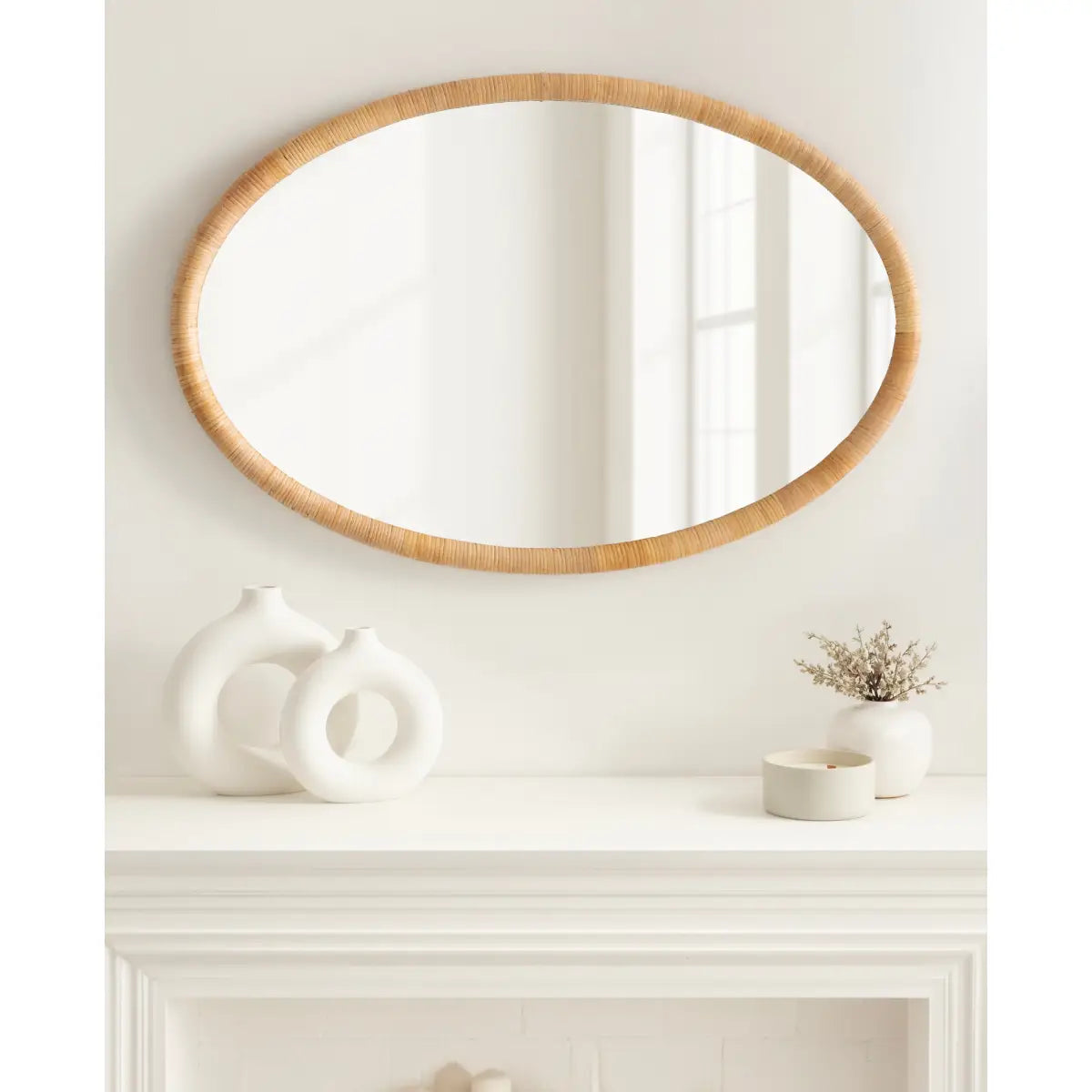 Rahfy Oval Framed Wall Mirror - kateandlaurel