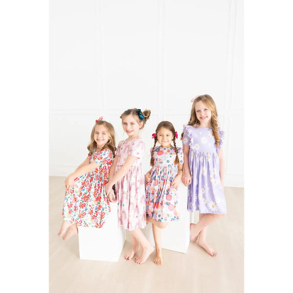 Pocket Twirl Dress - Rainbows and Daisies - Mila & Rose ®