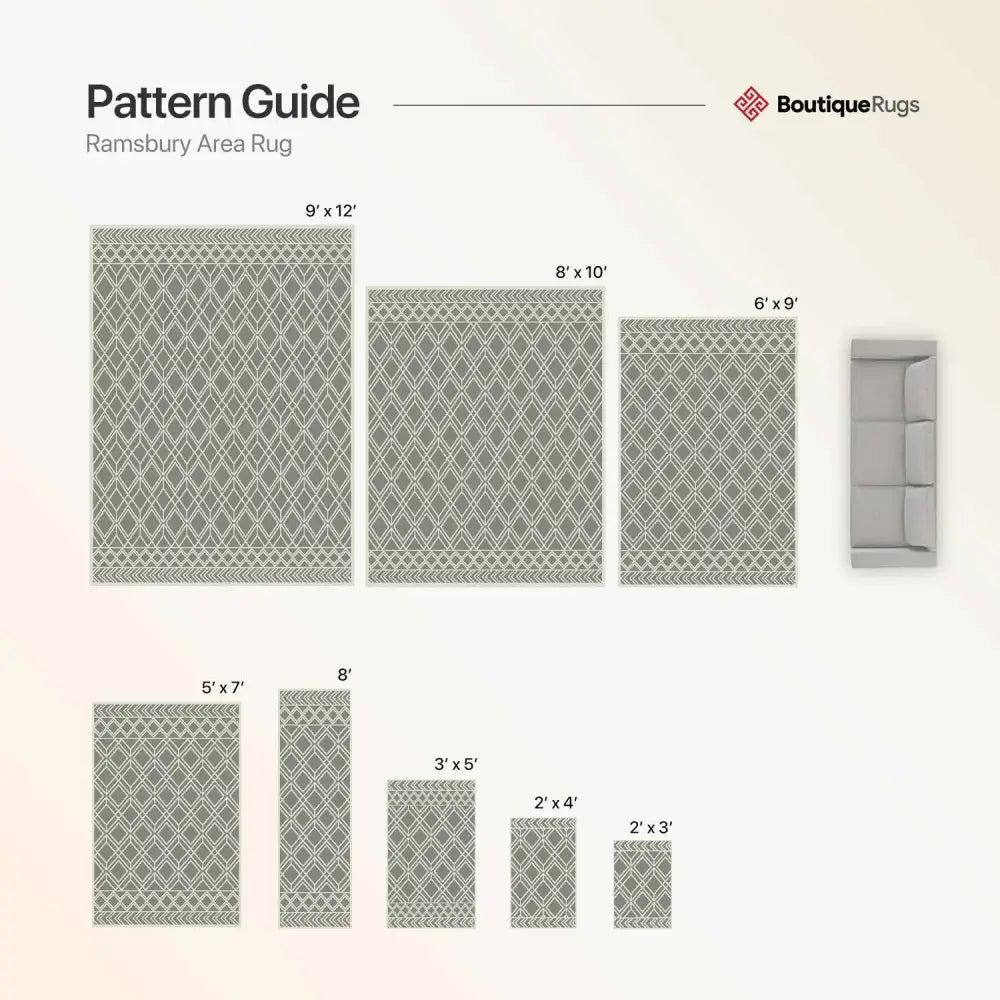 Ramsbury Denim Blue Wool Rug - Boutique Rugs