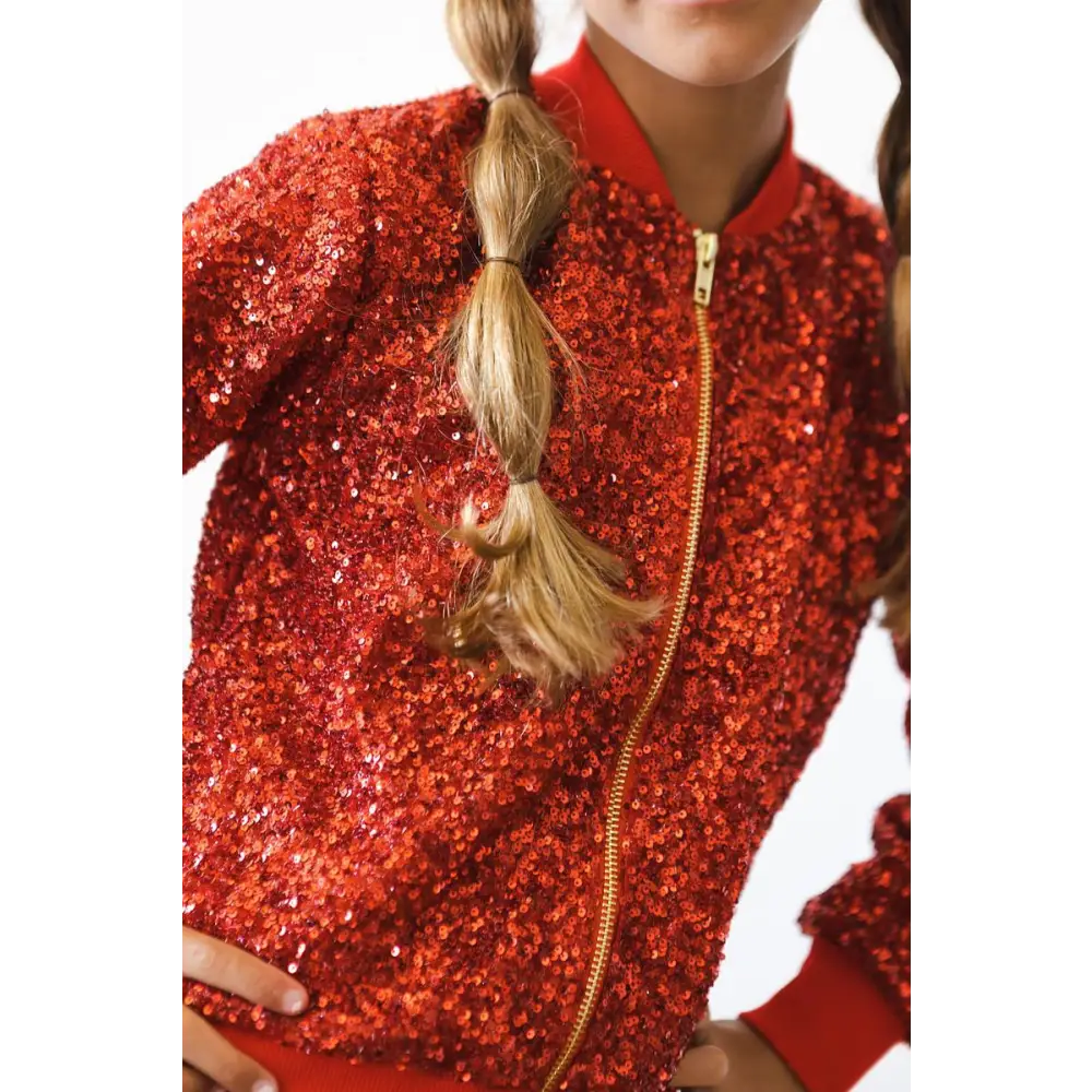 Red Sequin Jacket - Mila & Rose ®