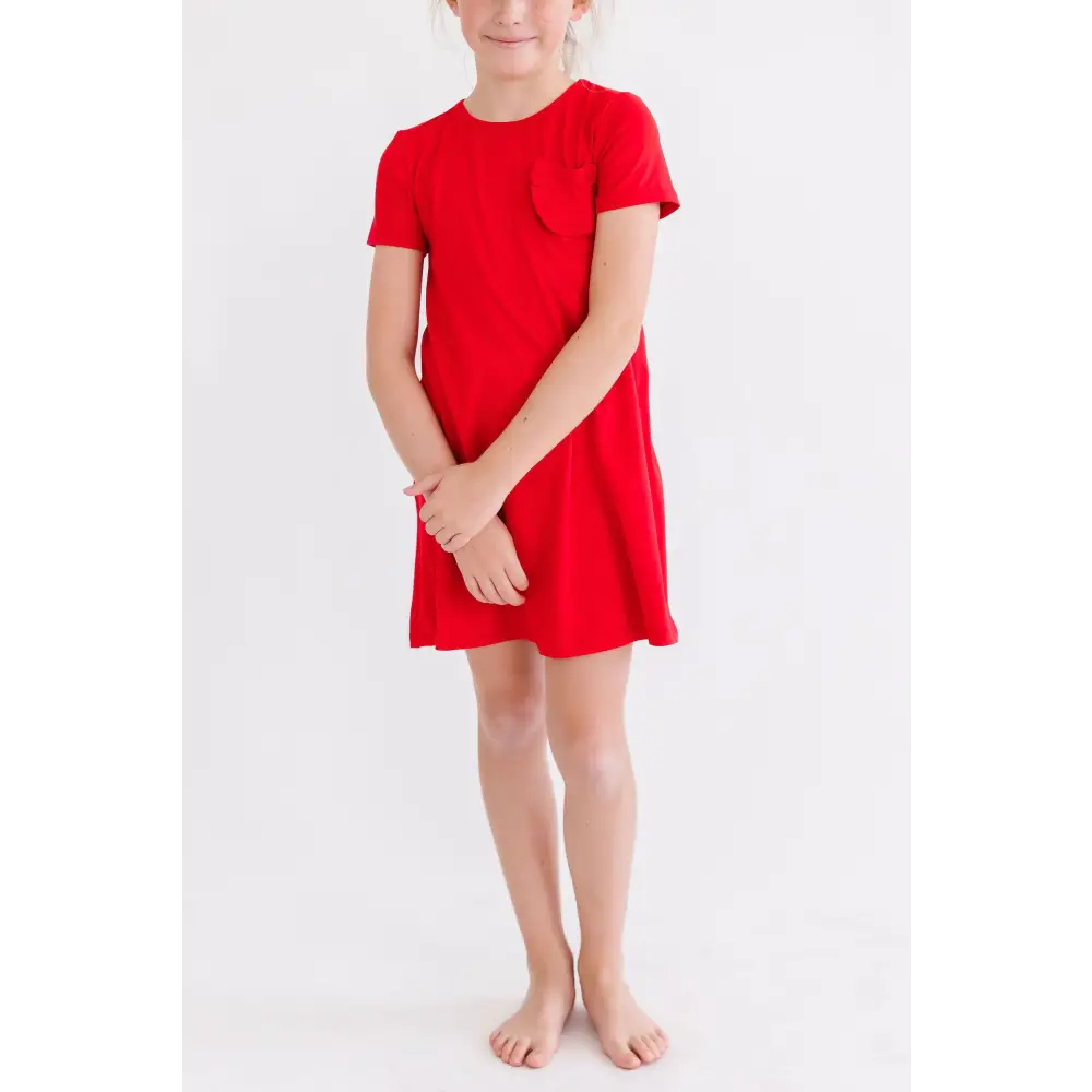 Red T-Shirt Dress - Mila & Rose ®