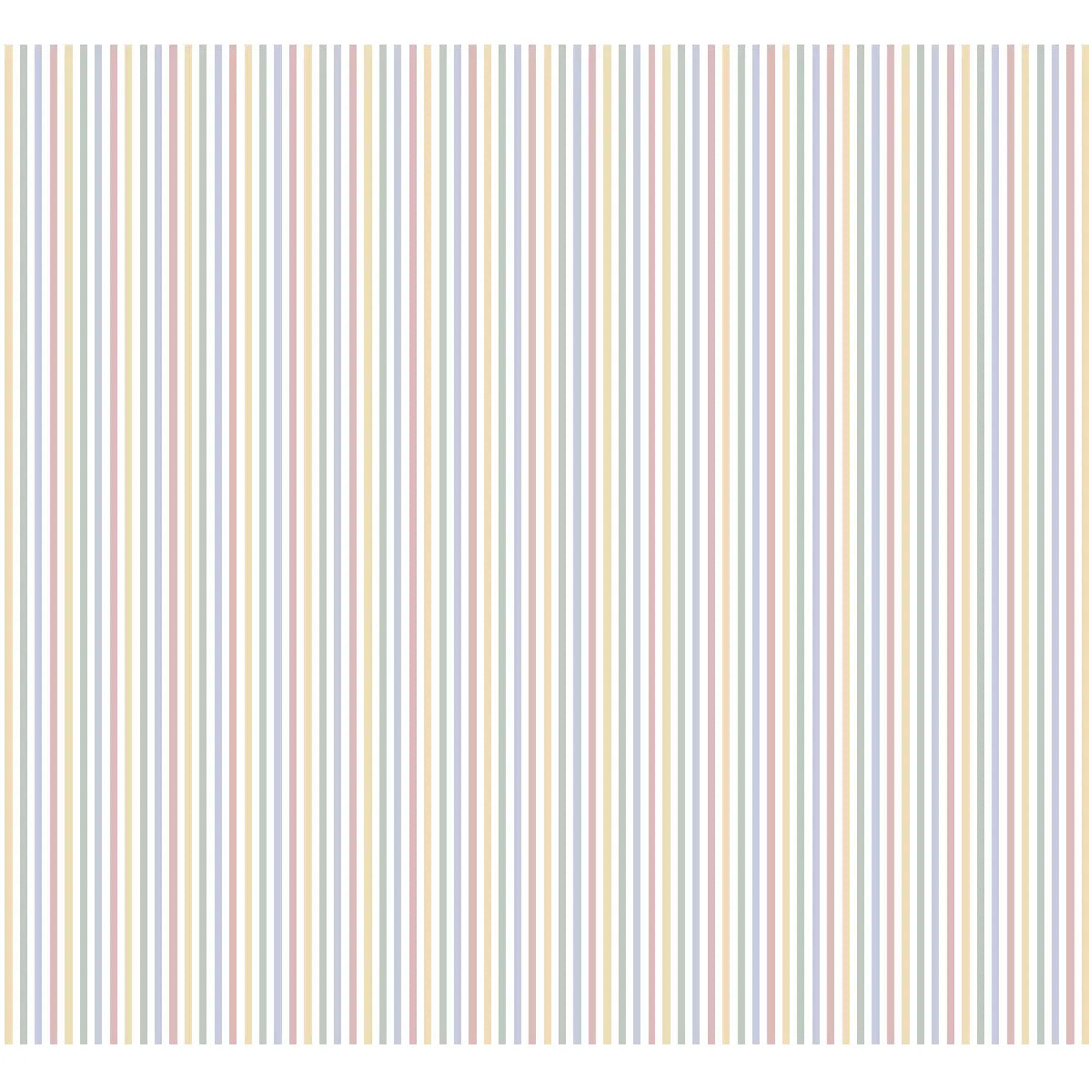 Reeve Wallpaper - Ticking Stripe - by Studio Stephie - Sample 1 foot by 1 foot / Rainbow - Loomwell Home Goods